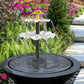 4W 3 Tiered Multifunctional Solar Bird Bath Fountain for Courtyard Patio Balcony