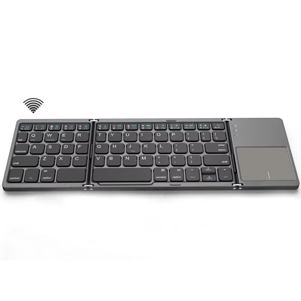 Foldable Bluetooth Keyboard with Touchpad Full-Size Travel Keyboards for Windows iOS Android