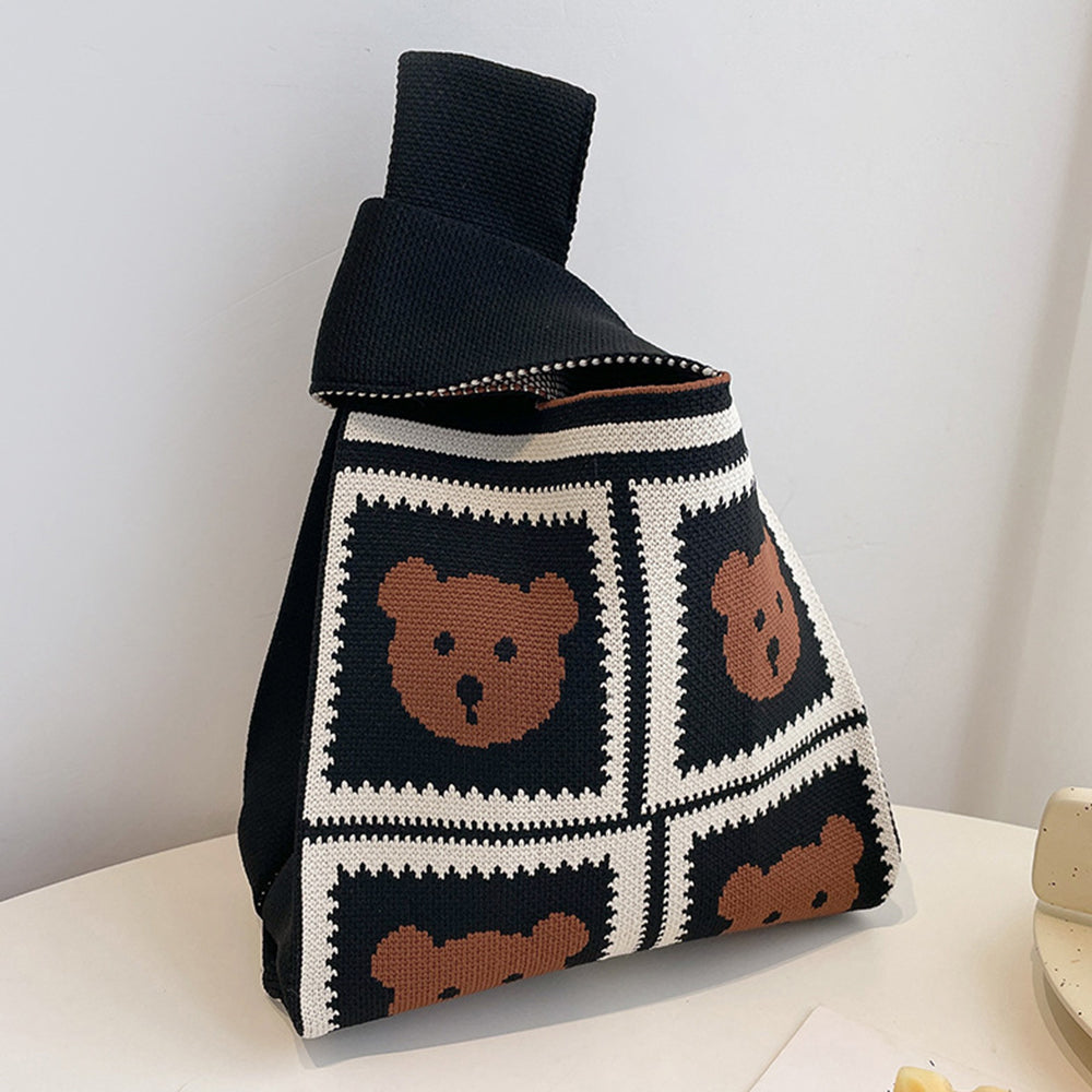 2Pcs Cute Knitted Wrist Bag-Bear