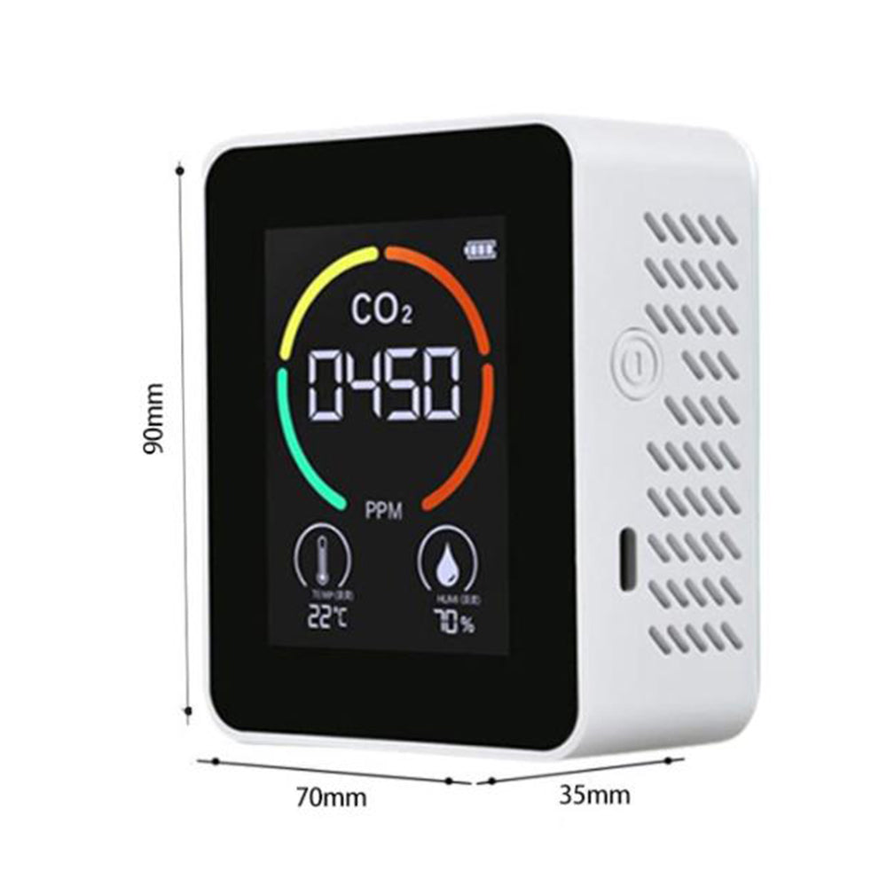 3-in-1 CO2 Meter Temperature Humidity Air Quality Monitor Detector