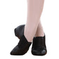 Leather Dance Shoes with Stretch Fabric Slip Resistant Sole Low Heel Women-Black