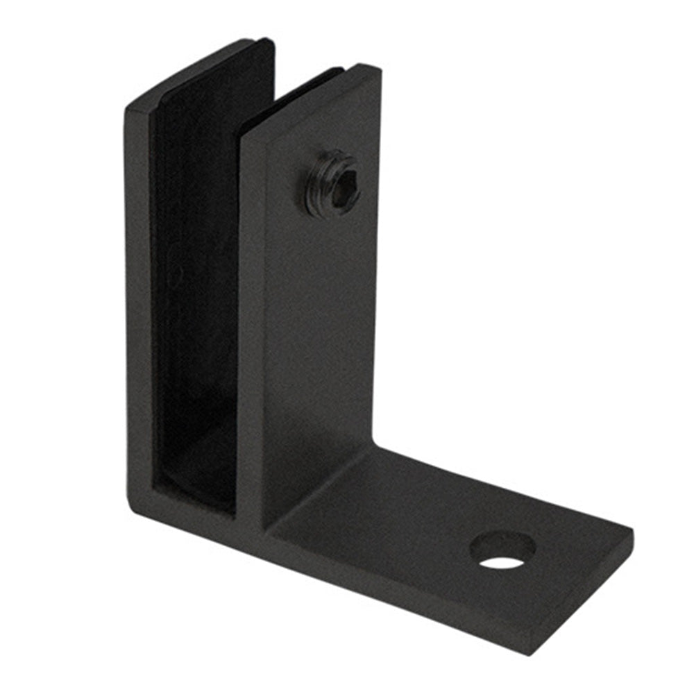 304 Stainless Steel Pool Fence Glass Clamp for 10 to 12mm Panels-Black