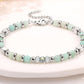 Gift for Women Moonstone Bracelet Amazonite Jasper Stainless Steel Bracelet