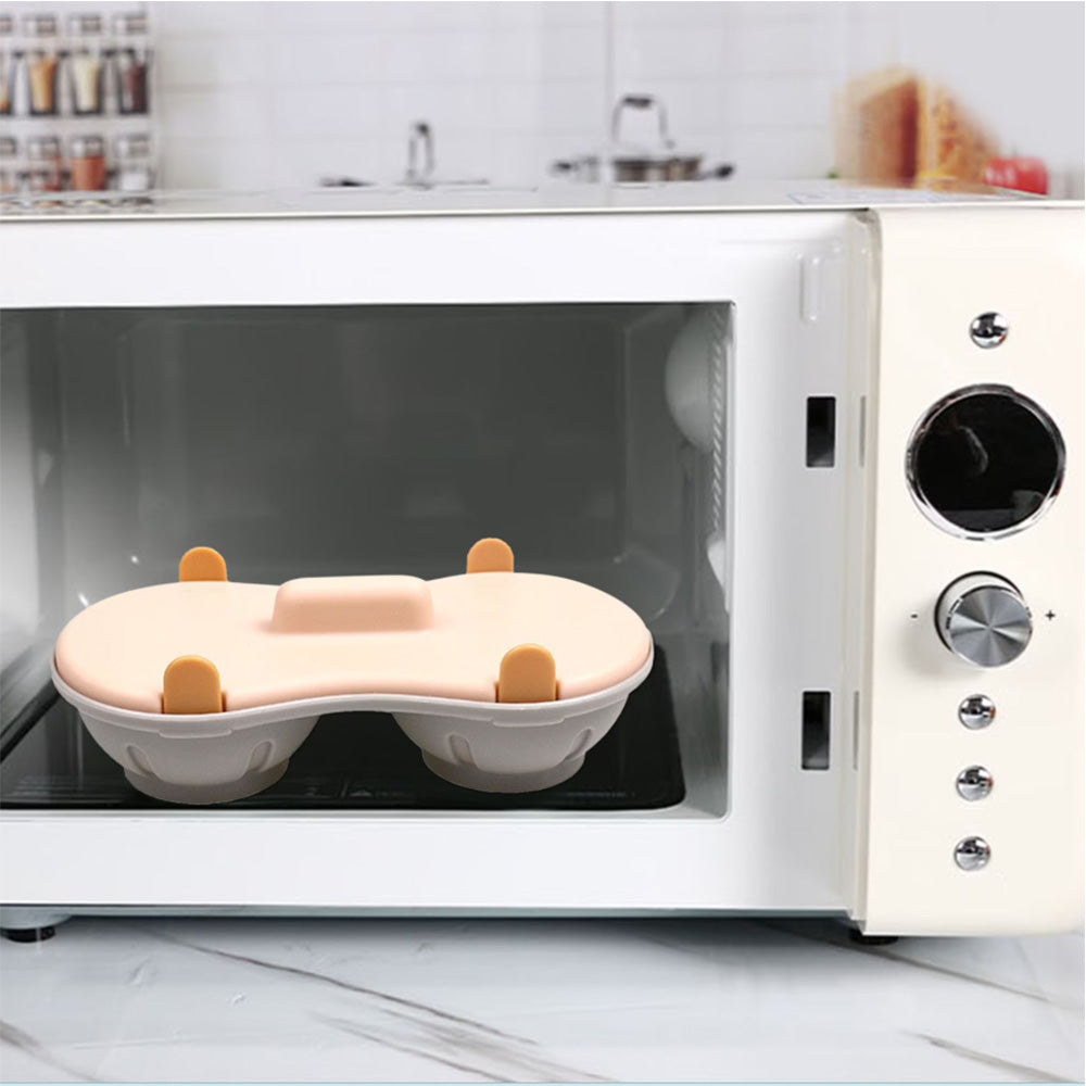 Double Layer Microwave Egg Cooker and Poached Egg Steamer