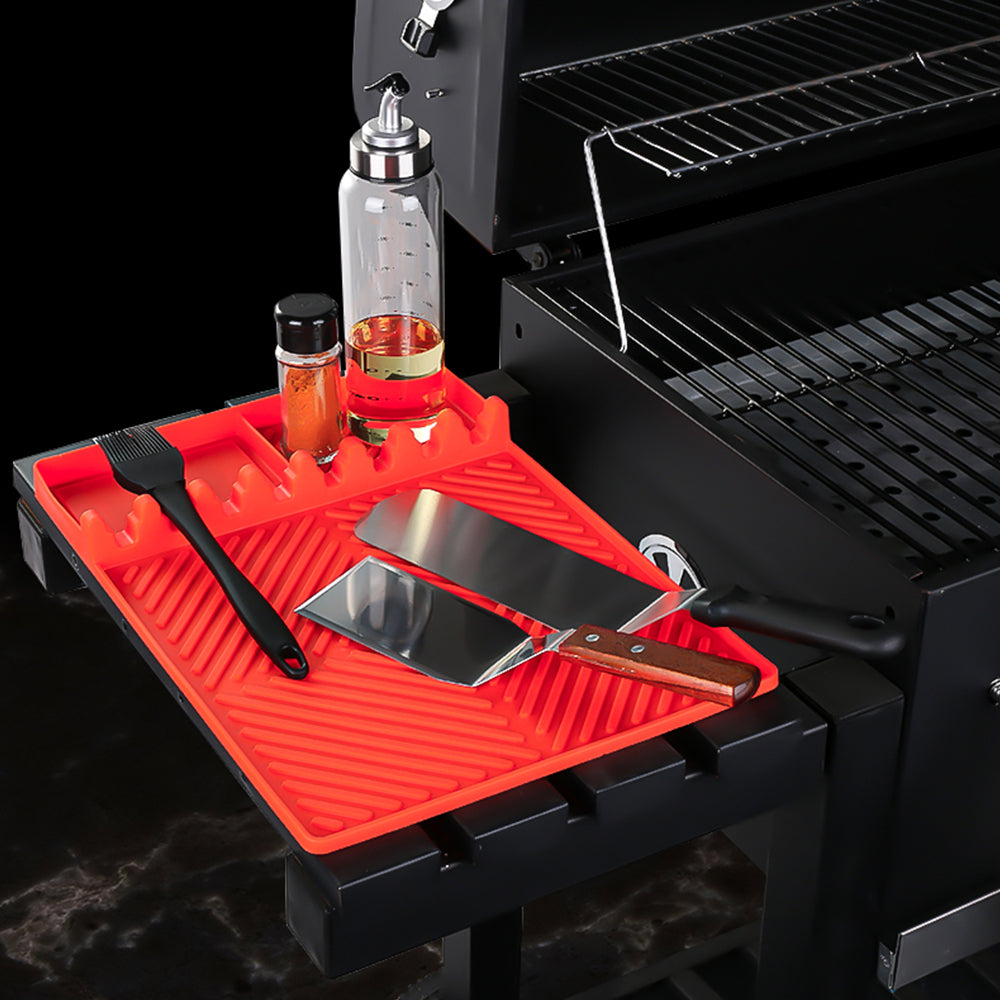 Microwave Outdoor BBQ Heat-Resistant Silicone Grill Mat for Griddle Tool