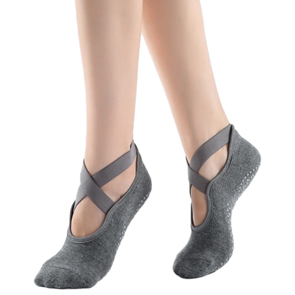 2 Pairs Cotton Non-Slip Pilates Yoga Socks For Women