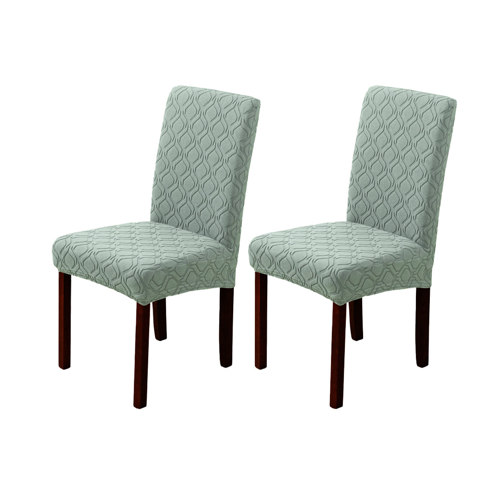 2Pcs Jacquard Chair Cover Universal Fitted Chair Cover Protector