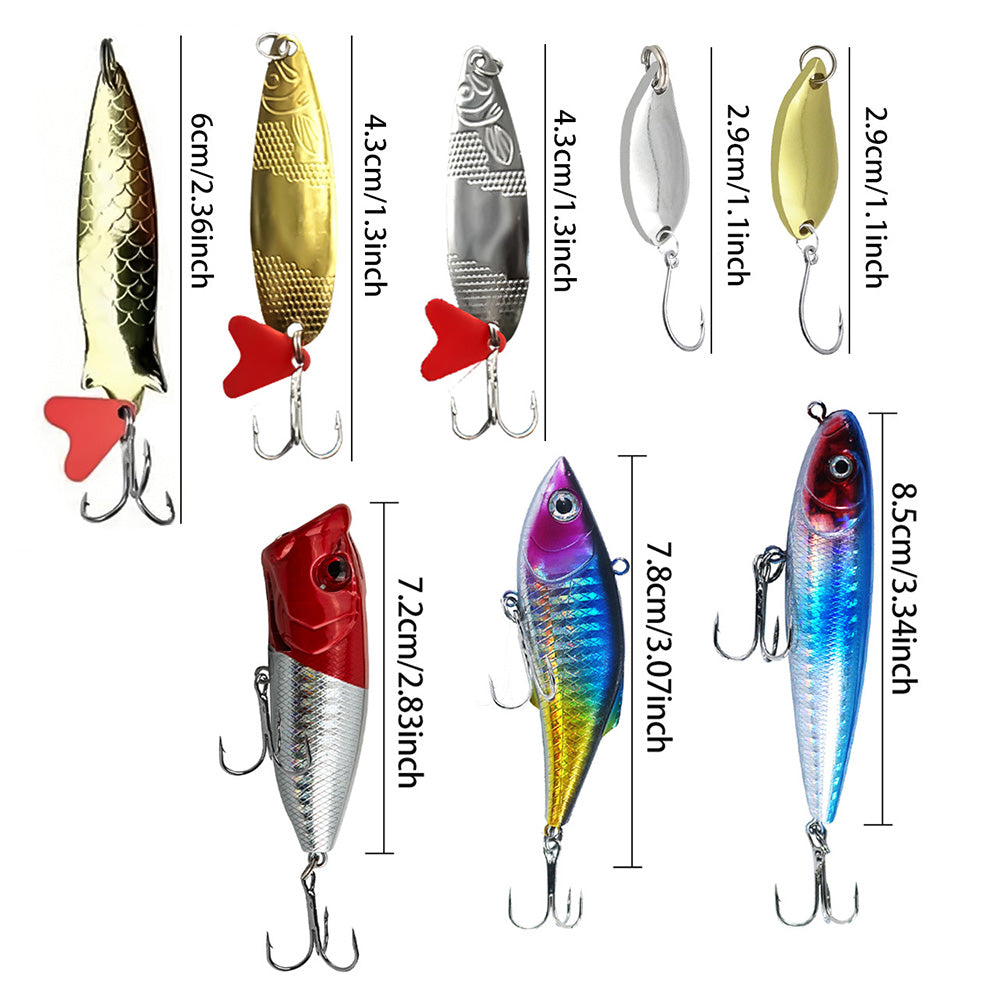 Fishing Lures kit Baits Tackle for Bass Trout Salmon Fishing Accessories