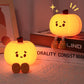 2Pcs 9.5x9.5x8.4cm Cute Pumpkin Silicone Night Light Sensory Interactive Night Light