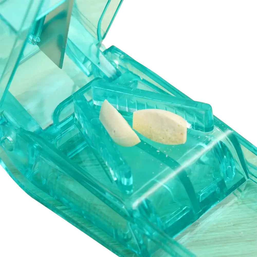 3Pcs Portable Pill Cutter Tablet Vitamin Splitter Divider Grinder Travel Medicine Storage Box