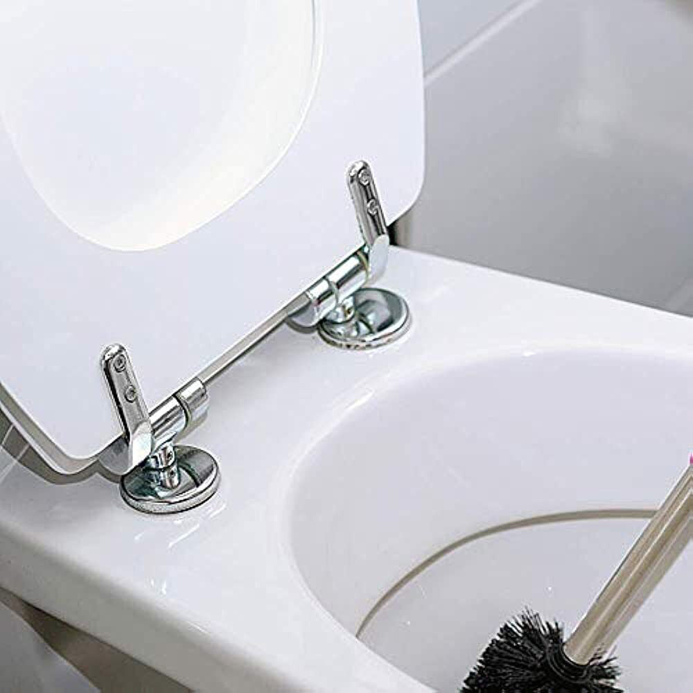 1 Pair Universal Toilet Seat Hinges Set Toilet Lid Hinge Replacement Fittings