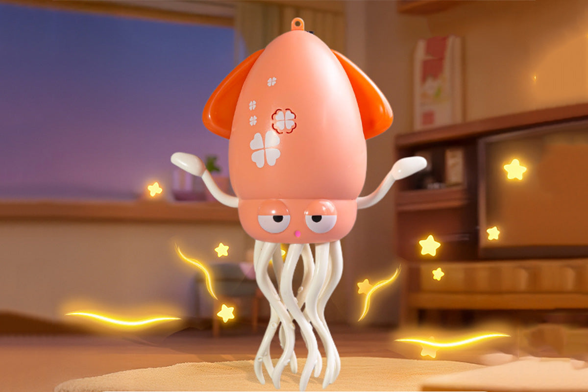 Dancing Octopus Toy Electric Crawling Octopus Tummy Time Toy Dancing Music Squid