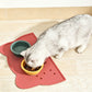 Thick Silicone Non Slip Pet Feeding Mat with Raised Spill Edge