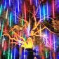 LED Meteor Shower Raindrop String Lights Solar Powered for Outdoor Decoration