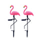 2Pcs Outdoor Lawn Decor Solar Lights Flamingos Garden Decor Lights