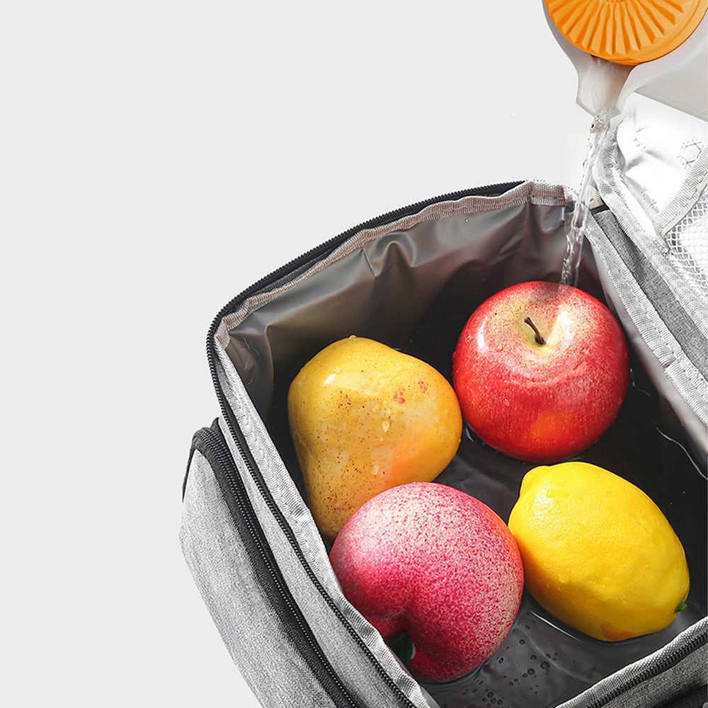 Insulated Lunch Box for Men Women Leak-Proof Cooler Lunch Bag with 4 Pockets