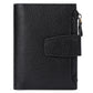 Genuine Leather Women's Wallet Short RFID Blocking Purse with Zipper