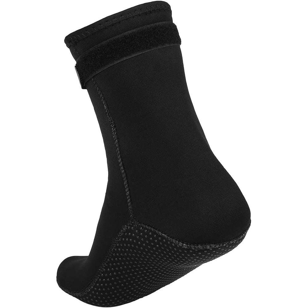 Pair of Unisex 3mm Neoprene Diving Socks Scuba Sailing Warm Black Long Socks