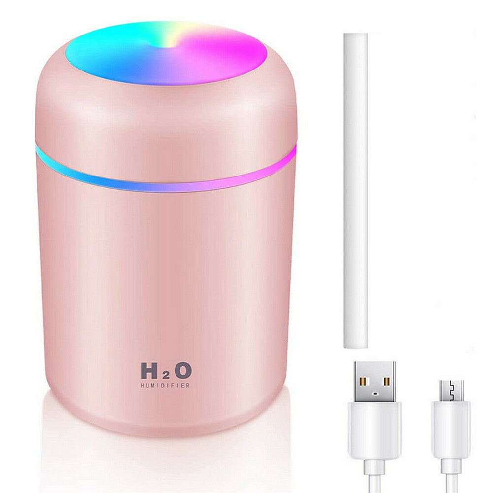 Car Air Purifier USB Diffuser Mist Humidifier with Led Night Light