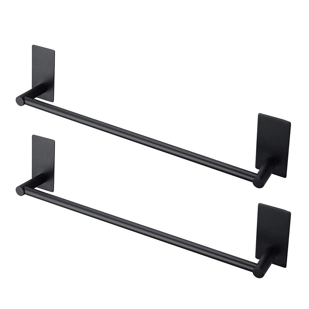 2XStainless Steel Self-Adhesive Towel Rack for Bathroom No Drilling Required