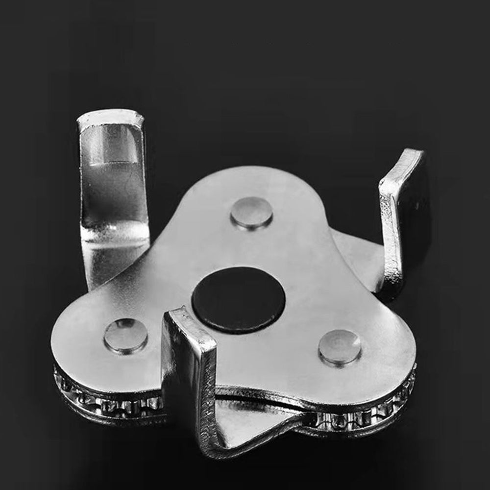 2Pcs Stainless Steel 3 Jaw Oil Filter Adjustable Wrench Remover for Car