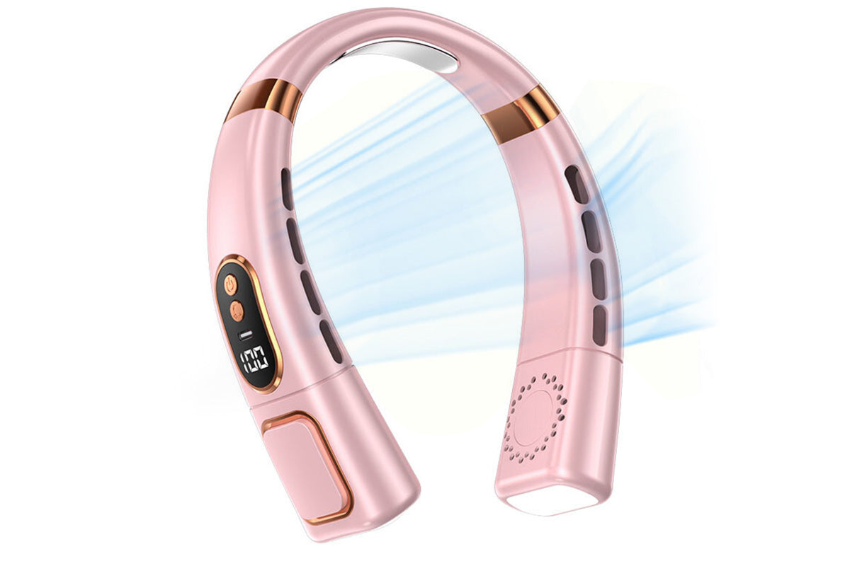 Neck Air Conditioner Wearable Personal Fan Neck Fan With Cooling Plate