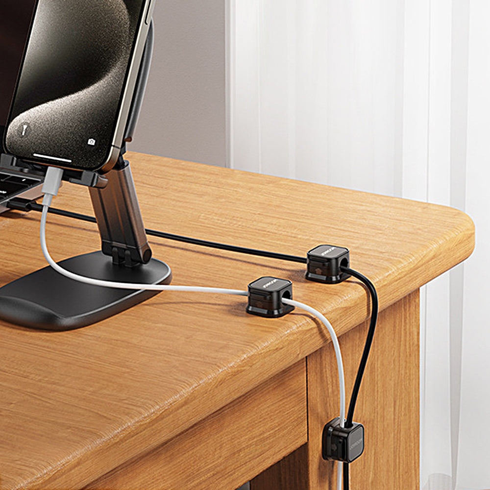 3Pcs Self-Adhesive Cable Clips for Desk Cord Organization