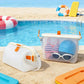Water-resistant Foldable Silicone Beach Bag with Handle for Camping Seaside