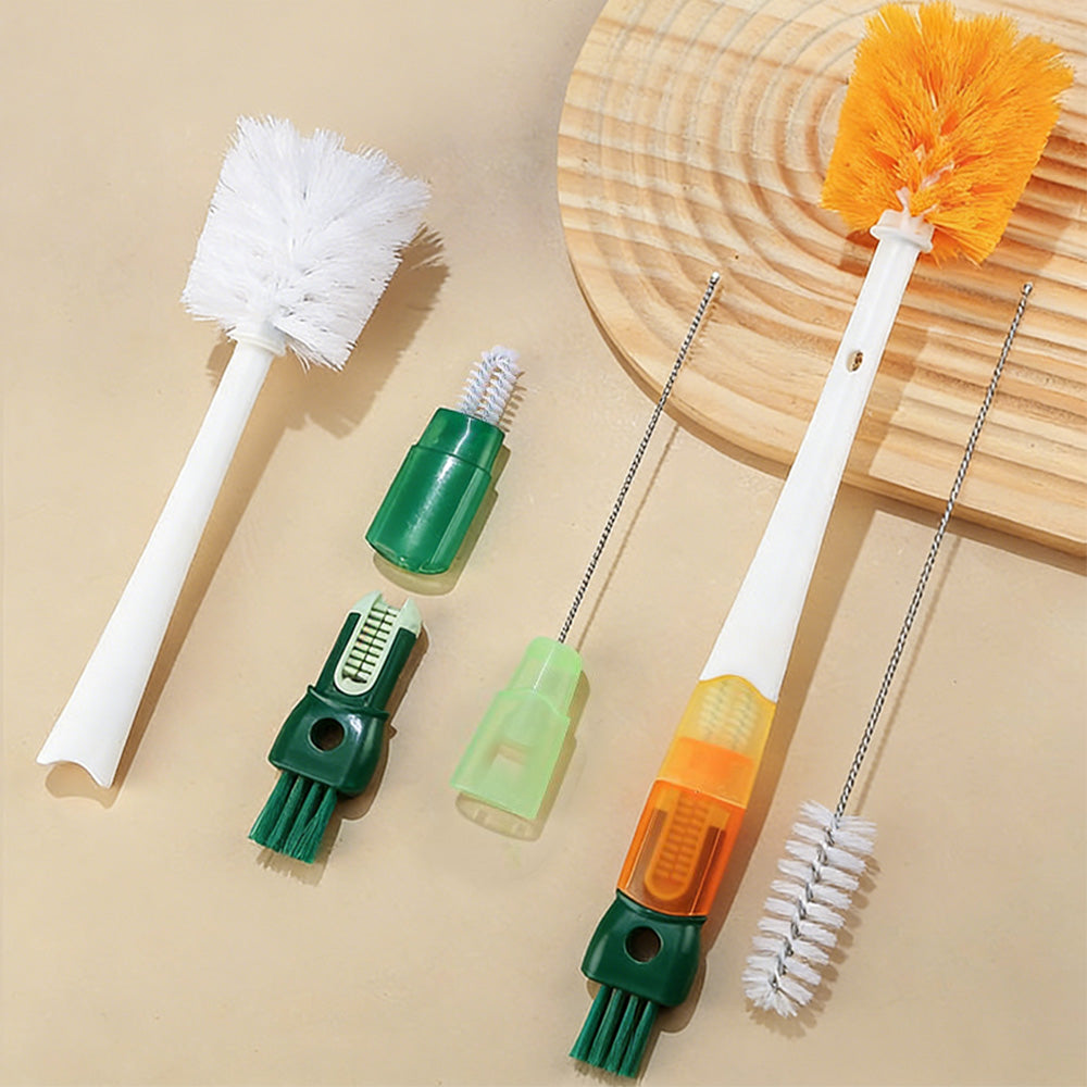 Bottle Brush Set 5 in 1 Water Bottle Cleaning Brush Lid Gap Detail Washer Brush Kit