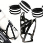 2 Bike Water Bottle Holders with 2 Pairs Anti-Rolling Cycling Reflective Pant Bands