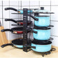 Adjustable 8 Tier Pan and Pot Lid Holder Rack