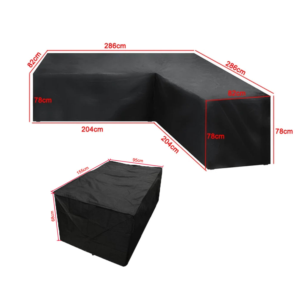 Waterproof L-Shape Outdoor Furniture Cover Waterproof Outdoor Sectional Cover