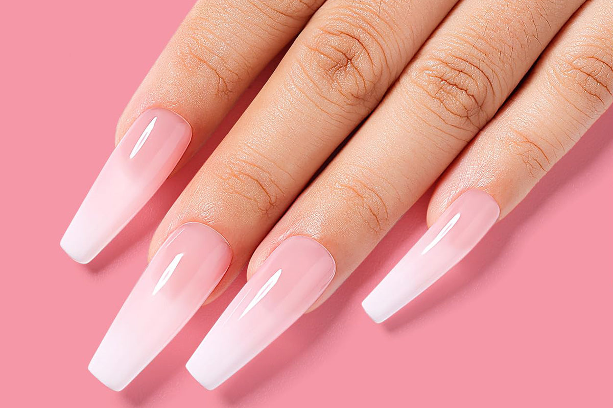 5 Set Semi Cured Gel Nail Wraps Gradient Jelly Nail Wraps UV Curable Self-Adhesive Nail Stickers DIY Nail Art