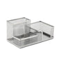 3 Compartment Mesh Pen Holder Desk Organizer Metal Office Supply Storage for Home School