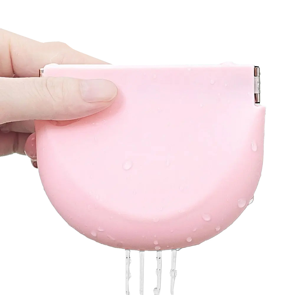 2Pcs 2 in 1 Portable Silicone Denture Retainer Storage Case