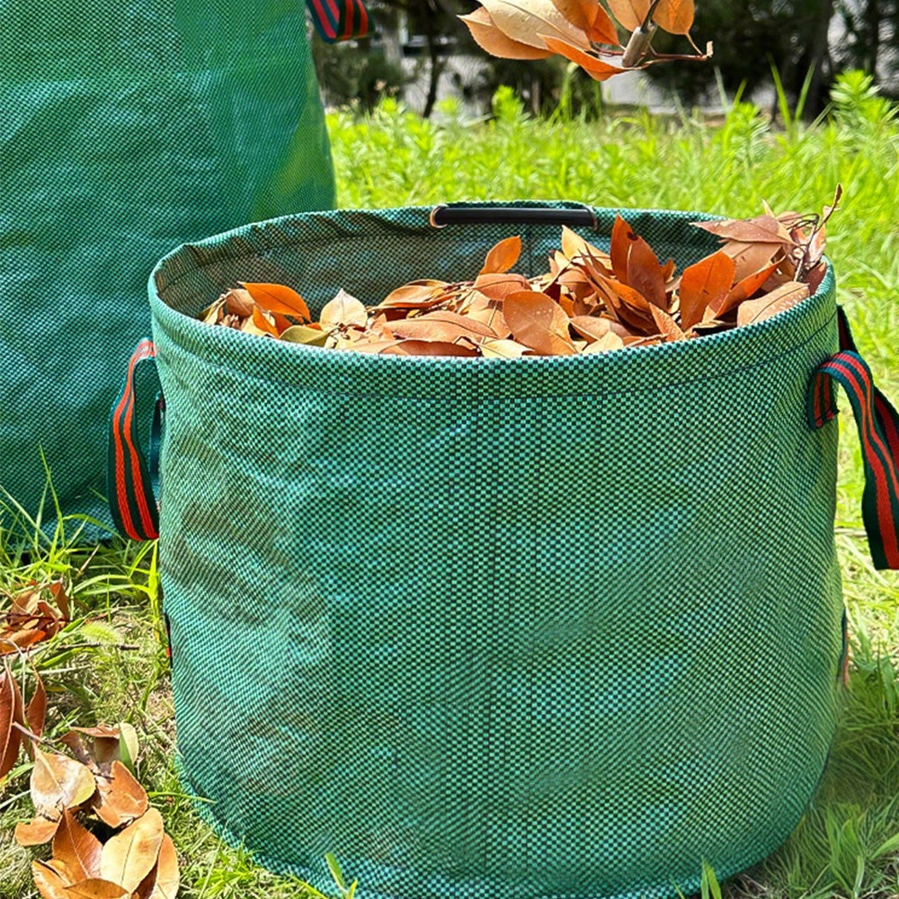 Heavy Duty Outdoor Leaf Collection Bag Foldable Garden Yard Waste Tarp