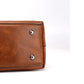 Vintage Leather-Look Tote Handbag Crossbody Briefcase