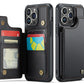 Wallet Case for iPhone 16 Pro Max iPhone16Pro Max 16Pro with Card Holder and RFID Blocking-Black