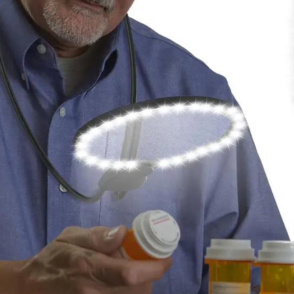 Magnetic Neck 3X Magnifier with Light for Reading
