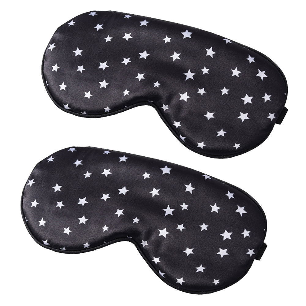 2Pcs Pure Mulberry Silk Travel Sleeping Mask with Adjustable Strap