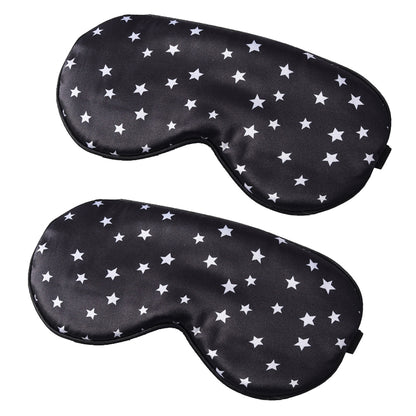 2Pcs Pure Mulberry Silk Travel Sleeping Mask with Adjustable Strap