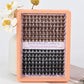 Dark Brown Natural Cluster Lashes DIY Fluffy Individual Reusable for Light Hair