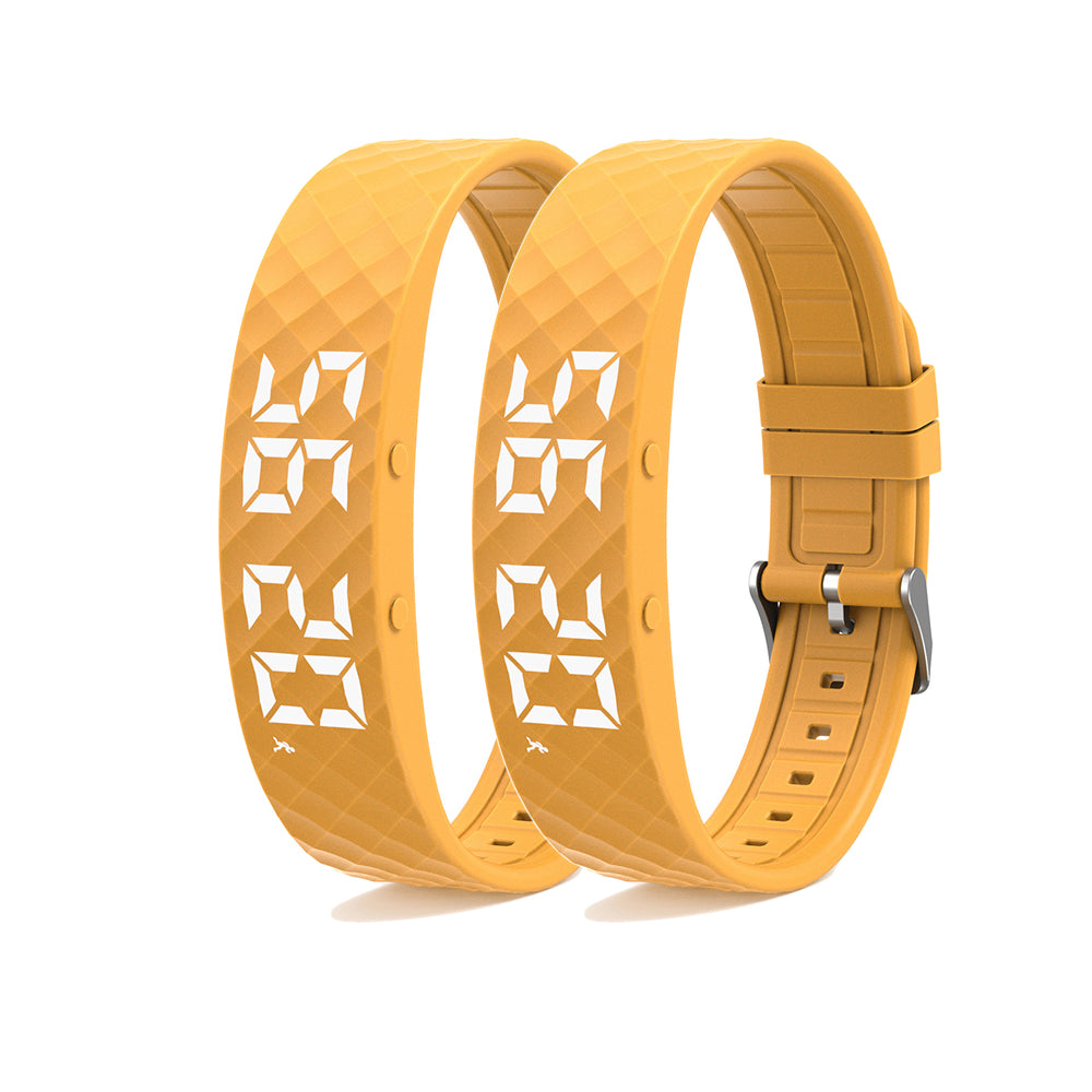 2Pcs Vibrating Alarm Wristband Silent Wrist Watch for Deep Sleepers with Sleep Monitor