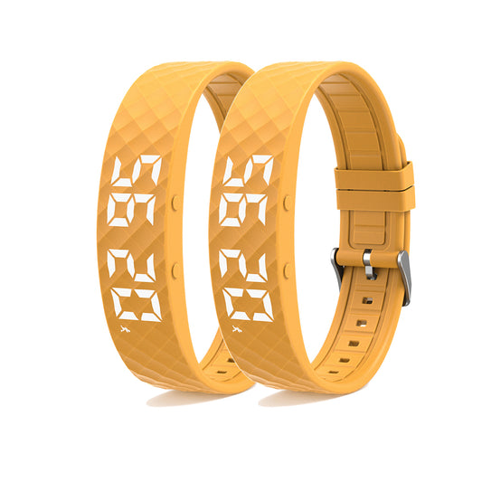 2Pcs Vibrating Alarm Wristband Silent Wrist Watch for Deep Sleepers with Sleep Monitor
