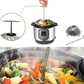 Removable Handle Stainless Steel Folding Steamer Tray