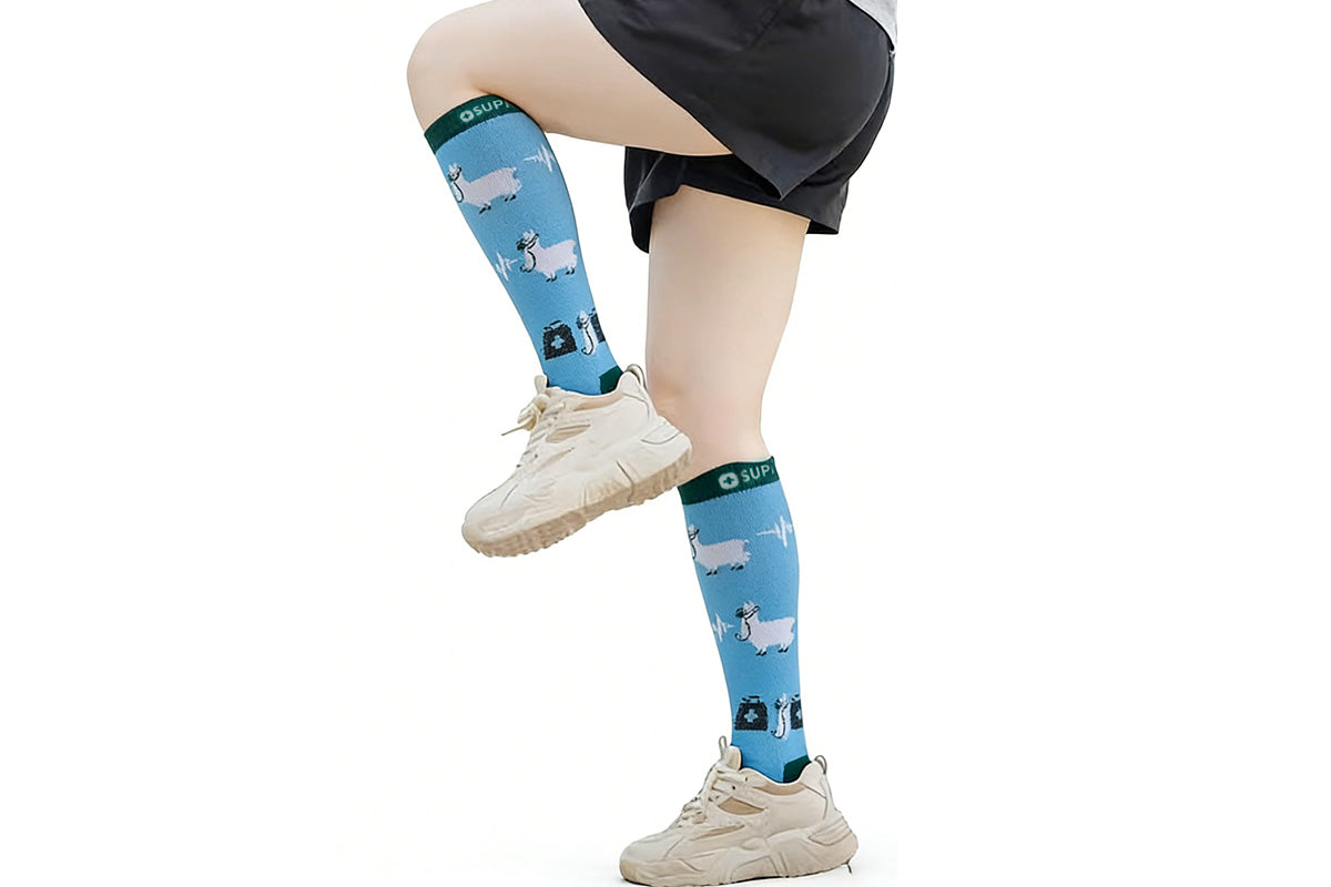 6 Pairs High Stretch Long Socks for Sports Casual Wear for Women - Style 3