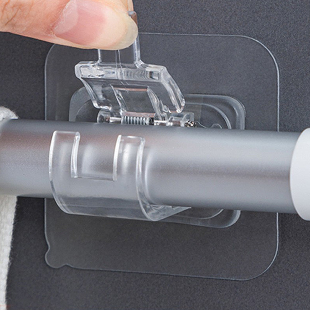 10 Pcs No Drill Curtain Rod Holder Self Adhesive Hook for Smooth Surface