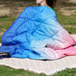 Outdoor Puffy Gradient-Color Camping Blanket Backpacking Quilt