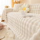 Warm Fuzzy Cozy Fluffy Feel Ruched Couch Blankets Soft Sofa Cover