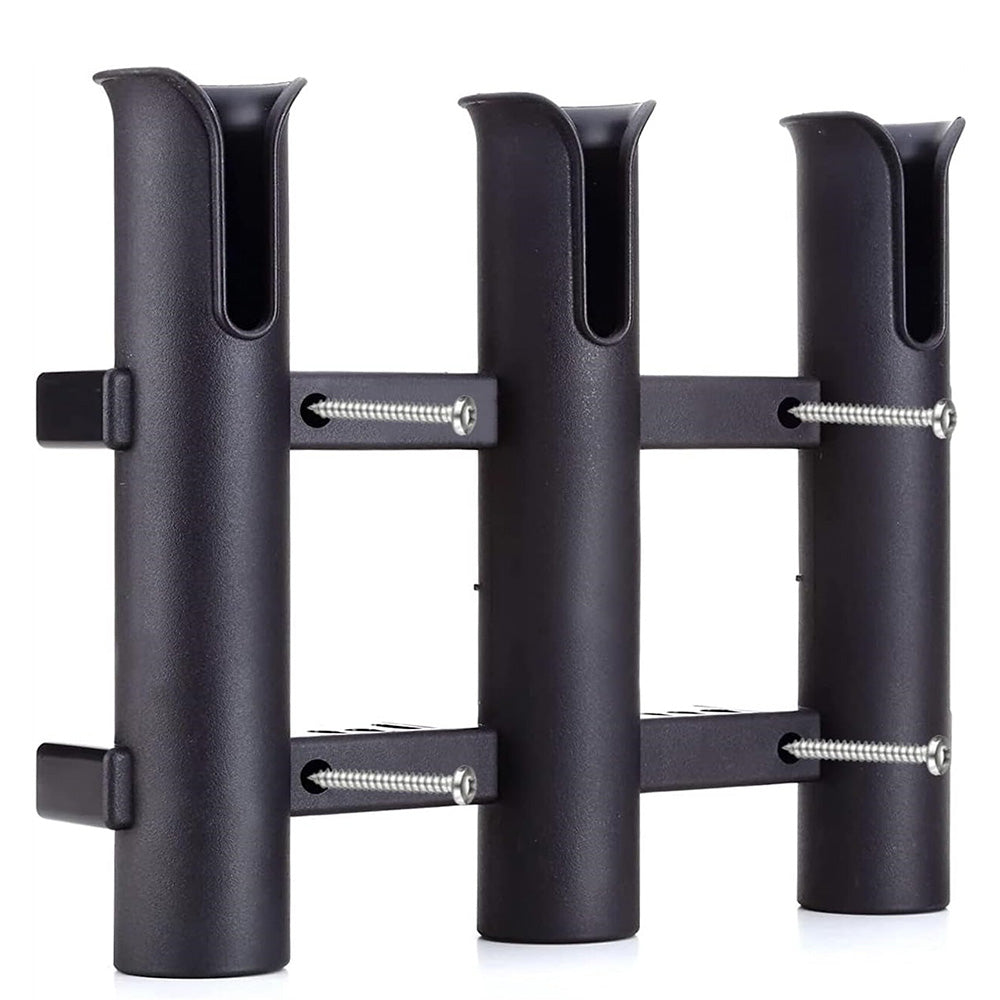 3 Tube Fishing Rod Holder Bracket Mounted Fishing Rack For Boats Garage Cooler